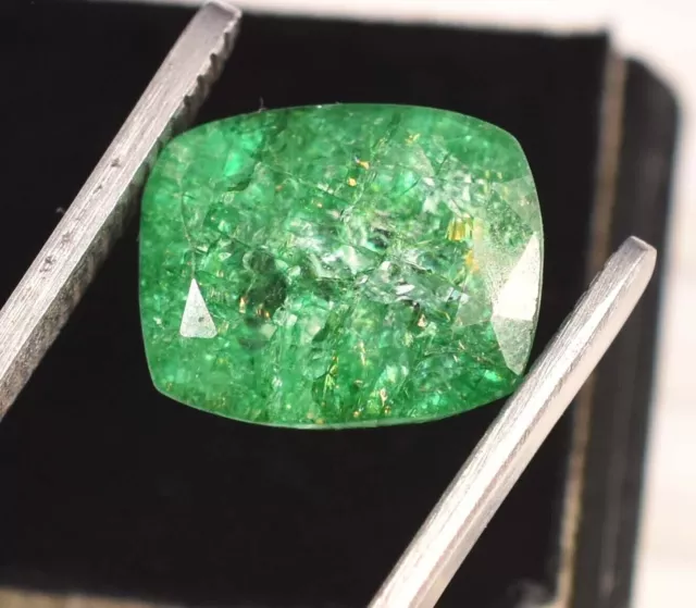 12,35 ct émeraude colombienne verte naturelle certifiée pierre précieuse...