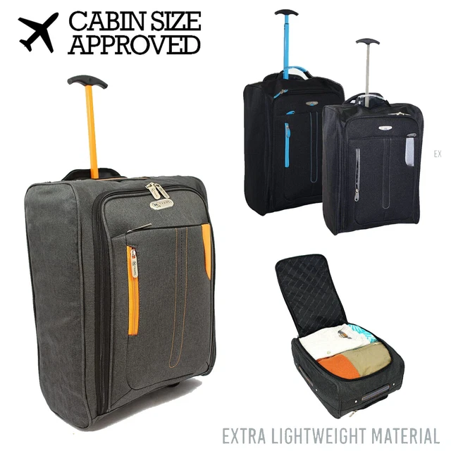 Borderline Soft Sided Cabin Approved Hand Luggage Suitcase Extendable Handle Bag