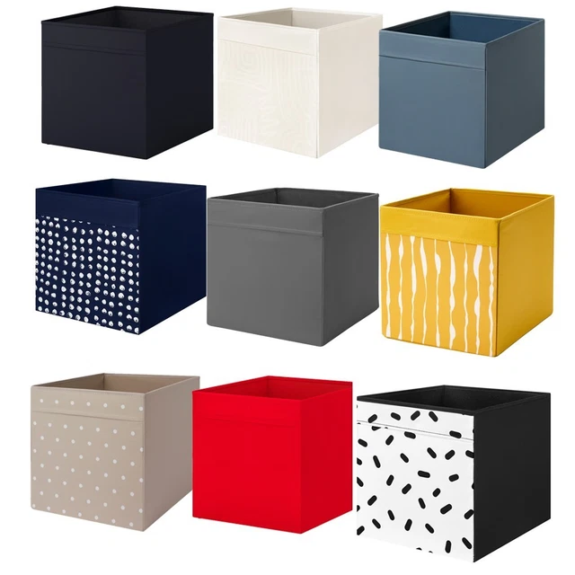 Ikea Drona Scatole In Tessuto Grigio Scuro - Confezione Da 6 Da 33x38x33 Cm Per Mensole Kallax, Organizer Con Maniglie