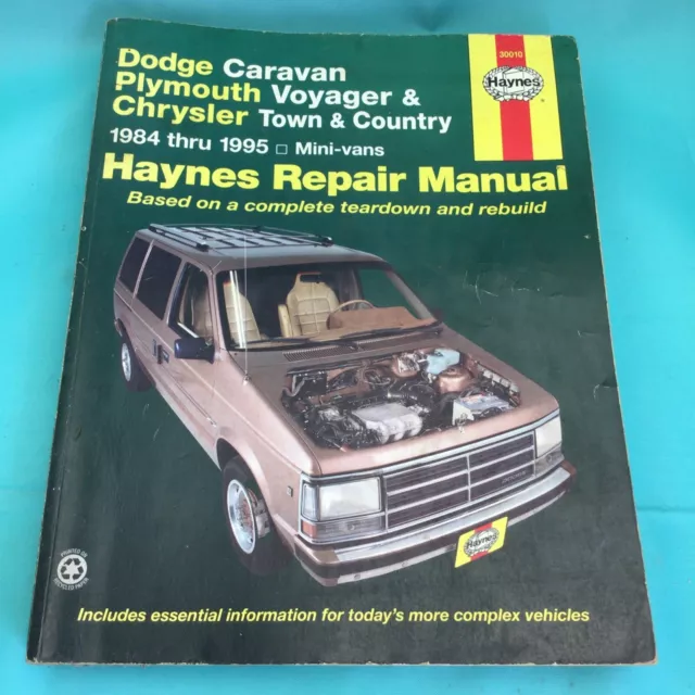 Haynes 30010 Repair Manual Dodge Caravan Plymouth Voyager Chrysler 1984-1995