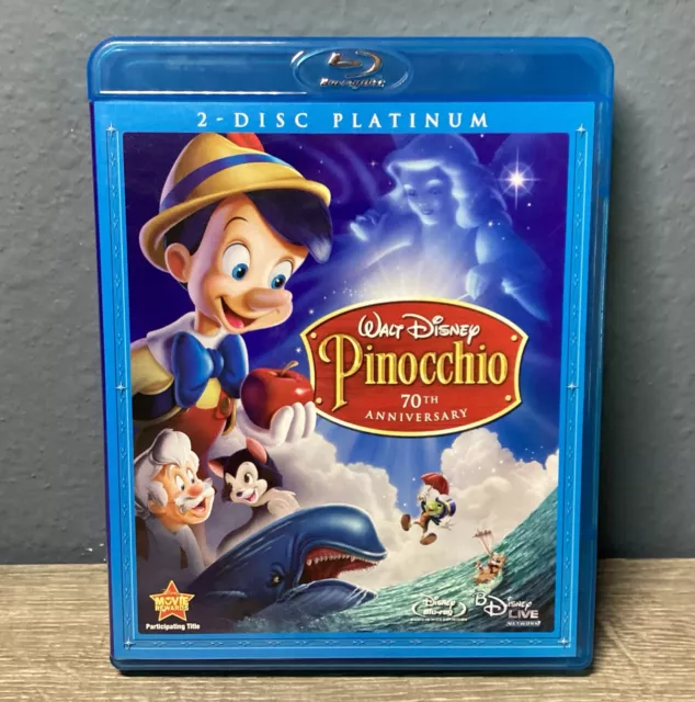 Pinocchio (Blu-ray/DVD, 2009, 3-Disc Set, 70th Anniversary Platinum Edition)