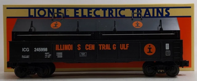 Lionel 6-17404 O Illinois Central Gulf Gondola with Coil Covers EX/Box