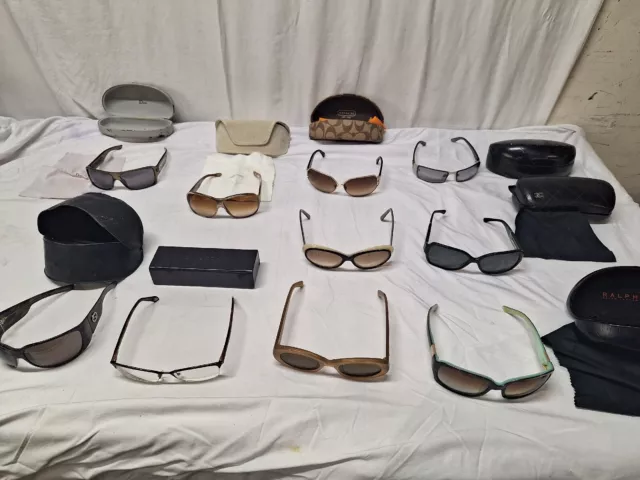 Lot of 10 DESIGNER SUNGLASSES CD Dior CC Chanel Gucci Lauren Lacoste Tom Celine Lot of 10 DESIGNER SUNGLASSES CD Dior CC Chanel Gucci Lauren Lacoste Tom Celine
