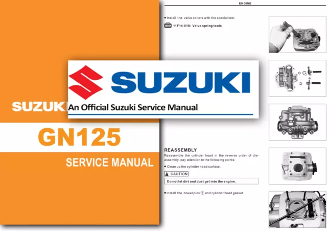 Suzuki GN125 Service Manual Workshop GN125H GN125F Shop - Covers ALL Models