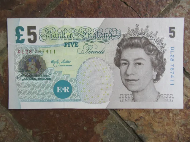 Uncirculated Bank of England Five Pound Banknote Bill