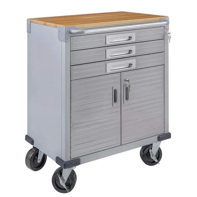 SEVILLE CLASSICS ULTRAHD 3-Drawer Rolling Lockable Storage Cabinet EUR ...