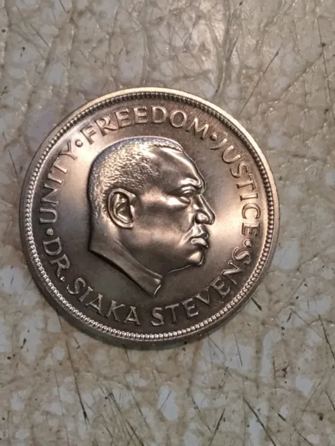 Rare Sierra Leone 1980 1 Leone Coin Large Combine Ship Fee