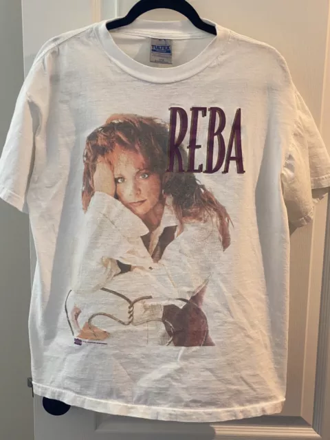 Vtg 90s Reba McEntire 1994 Read My Mind Tour T Shirt L Tultex Brand