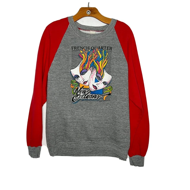 Vintage 1985 New Orleans French Quarter Pullover Sweatshirt Size XL