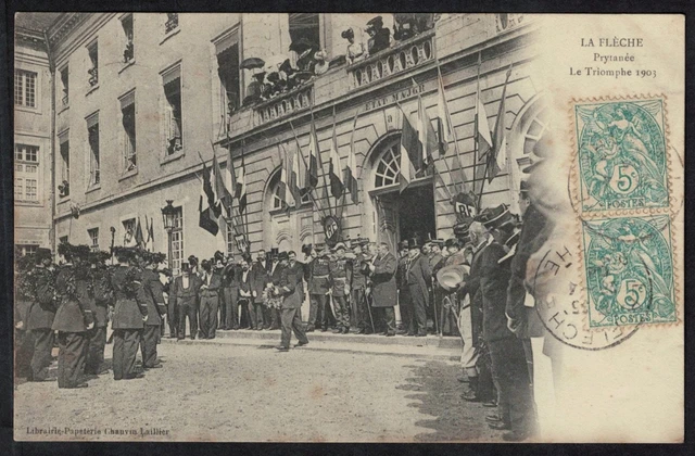 Cpa Guerre La Flèche - Prytanée le triomphe 1903
