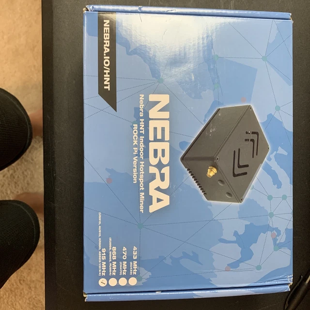 Nebra Indoor Helium HNT 915 MHz Hotspot Miner SEAL BROKEN BUT NOT USED See Desc