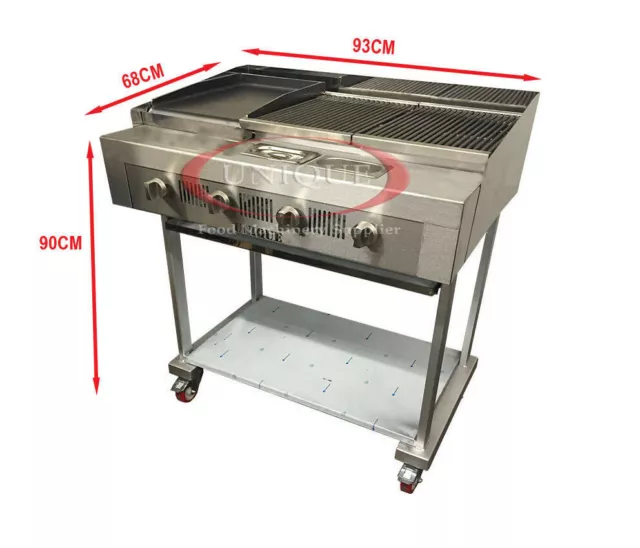 4 Burner Gas Charcoal Bbq Grill / Char-Grill Heavy Duty For Commercial Use 440 3