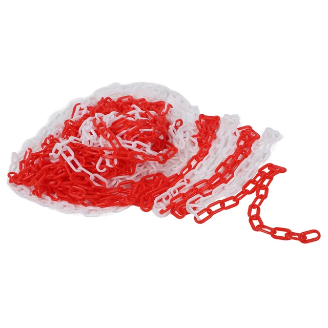 (Rosso e Bianco) Catena Traffico PVC Plastica Cone Controllo Barriera Di Sicurezza Per