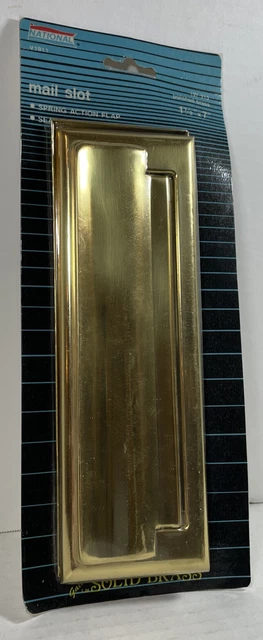 National Hardware,  1-1/2 In. x 7 In. Polished Brass Mail Slot N197-913, V1911
