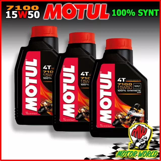 Set Entretien Motul 7100 15W50 3LT Huile Ducati 1000 Monster S2R 2007-2008