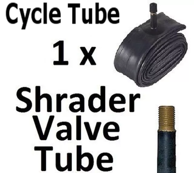 1 x 12" Schrader Valve Inner CycleTube 12 1/2" x 2 1/4" Bicycle Bike