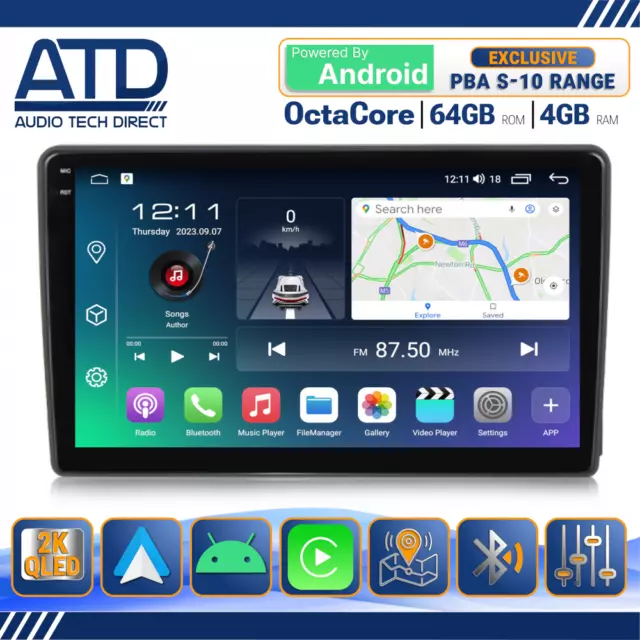 Android Auto Radio Pour Ford Transit Mk7 sans Fil Carplay GPS Stéréo 9 " 2K Qled