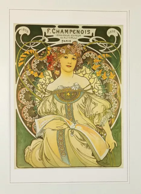 Mucha Print  of Art Noveau F. Champenois Paris 1898