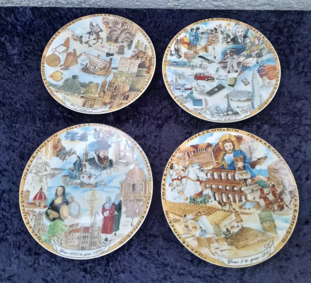 4 assiettes de collection Year 501 to year 1000 en porcelaine de Limoges
