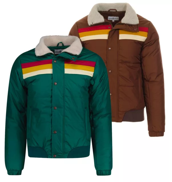 Neu Madcap Edge Ski Gepolsterte Gesteppte Jacke Retro 70Er 80Er 90Er Siebzehn Mc336