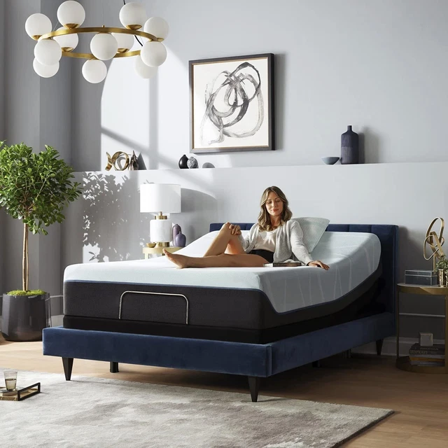 Furgle Electric Bed Frame Power Adjustable Base Massage w/ Remote USB QUEEN Size