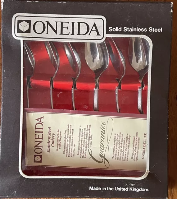 Set of 6 Oneida Melissa grapefruit melon fruit spoons Serrated tip Onieda Retro