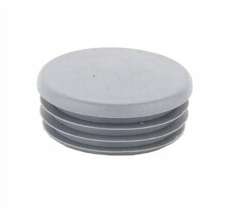 EMFA Tapa de Tubo Redonda Acanalada 130 mm Gris 10 Piezas Tapa de Tubo Redonda Tubo de Acero 130 mm Tapas de Tubo de plástico 13 cm