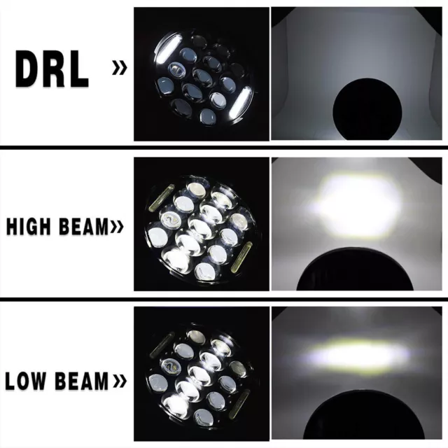 7" LED Headlight Passing light For Kawasaki VN Vulcan Classic Nomad Drifter 1500 3