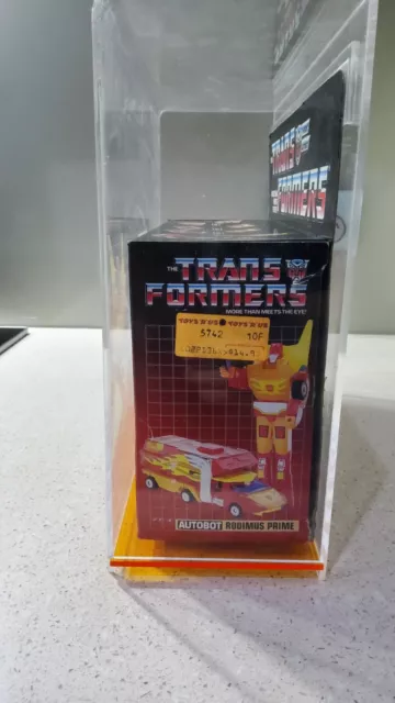 Rodimus Prime ~ Autobot Leader Complete w/ Box & Acrylic ~ Transformers G1 1986 2