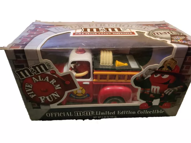 M&M MM Fire Truck Candy Dispenser Limited Edition