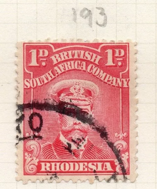 Rhodesia 1913-22 GV Admiral Type Early Issue Fine Used 1d. 274488