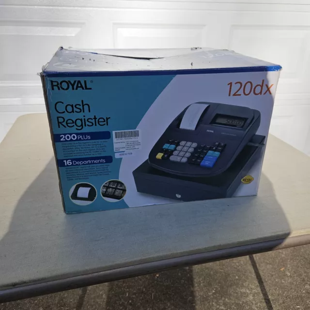Royal 52104Y-FE 120DX Electronic Cash Register NEW Open Box w/ Keys