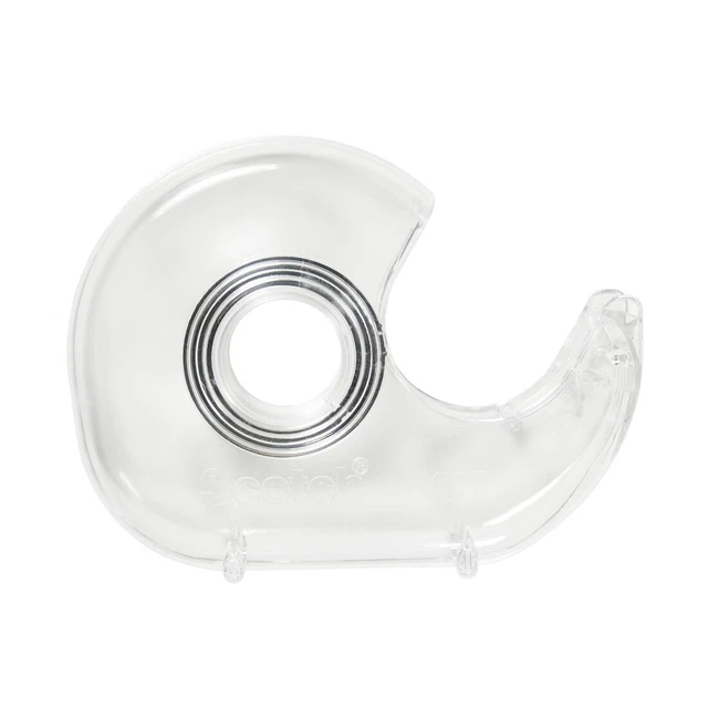 3M SCOTCH EMPTY Clear Plastic Handheld Tape Dispenser 1" Core 1/2" Wide