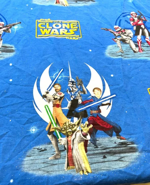 Sábana plana de Star Wars The Clone Wars doble talla 66"" x 96"" Lucas películas brillantes