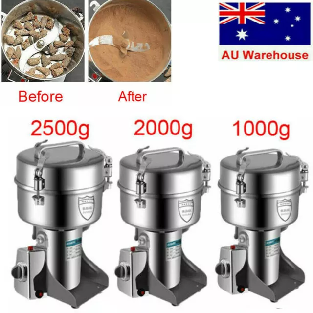 800/2000/2500g Electric Grinder Mill Grain Beans Spice Herb Nut Grinding Machine