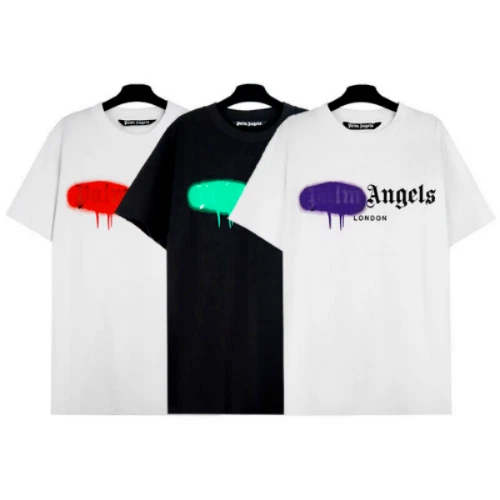 T-shirt Palm A Maniche Corte Da Uomo Donna Vernice Graffiti Magliette Tops Angel