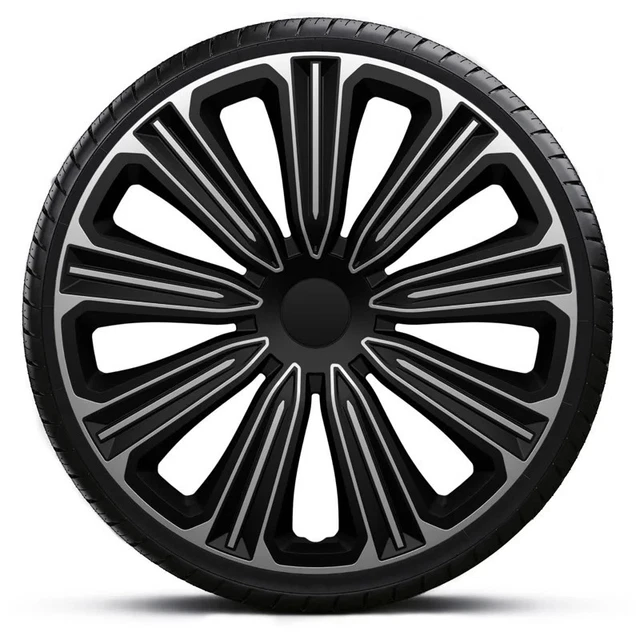 Auto Waze 15” Black Wheel Trims – Hub Caps Covers For Ford Transit Custom – Matte Finish – Set Of 4 – No Tools Needed
