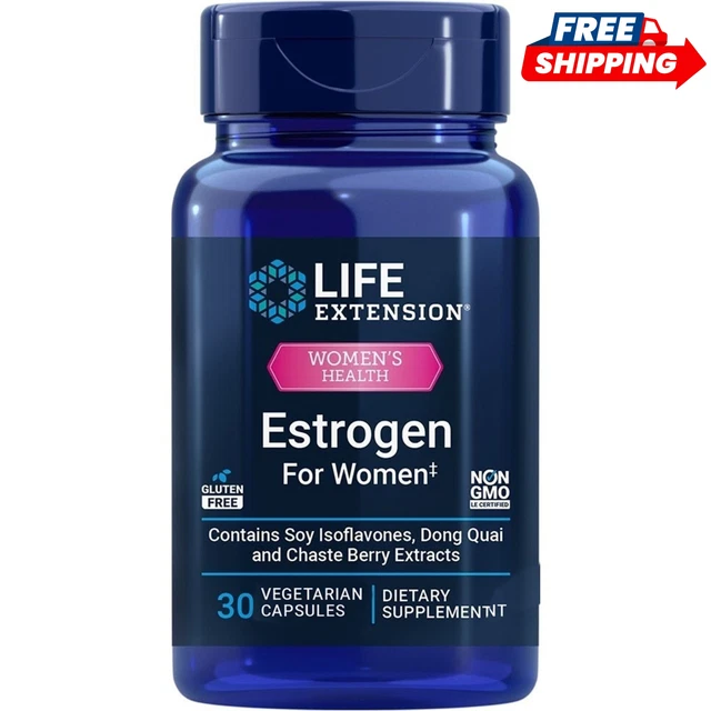 LIFE EXTENSION ESTROGEN For Women Oestrogen Support 30 Vegetarian ...