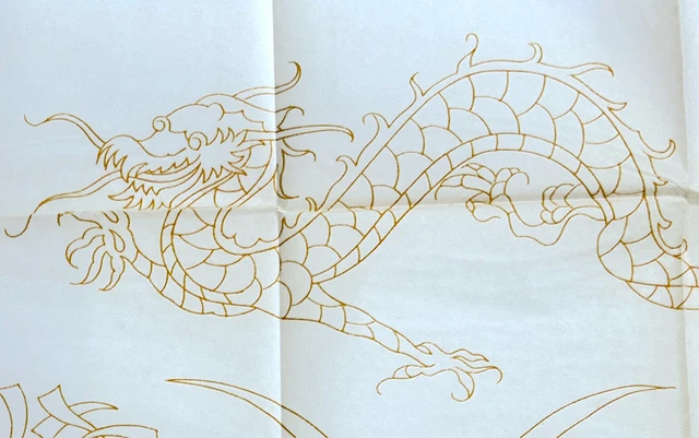 1920s Vintage Butterick Embroidery Transfer Pattern 201 Uncut Bows Dragon More