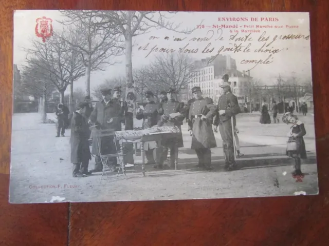 94 Cpa Paris Saint Mande Petit Marche Aux Puces 1905