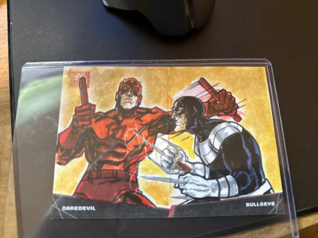 Marvel Annual Battle Booklets Sketch Al  Milgrom Daredevil Vs Bullseye
