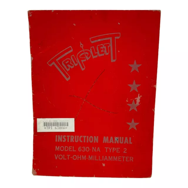 Triplett Model 630-Na Type 2 Instruction Manual