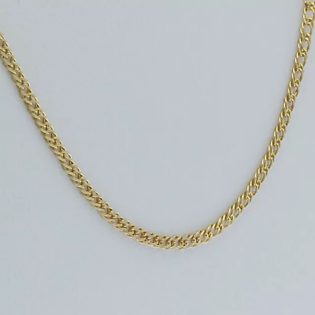 Genuine Brand new 9K hollow Curb Italian Yellow Gold Chain Necklace 45-80 cm