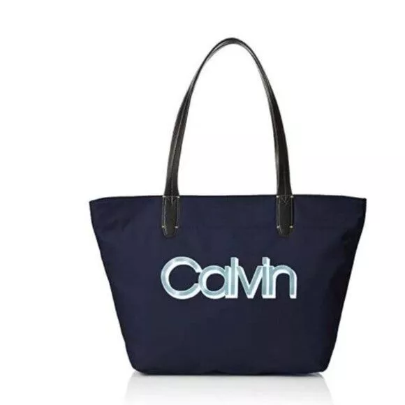 Calvin Klein Tannya Tote Women's Shoulder Logo Bag Nylon   $138