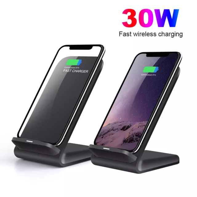 30W Wireless Induktion Ladegerät Charger Ladestation Für Apple iPhone 14 Samsung