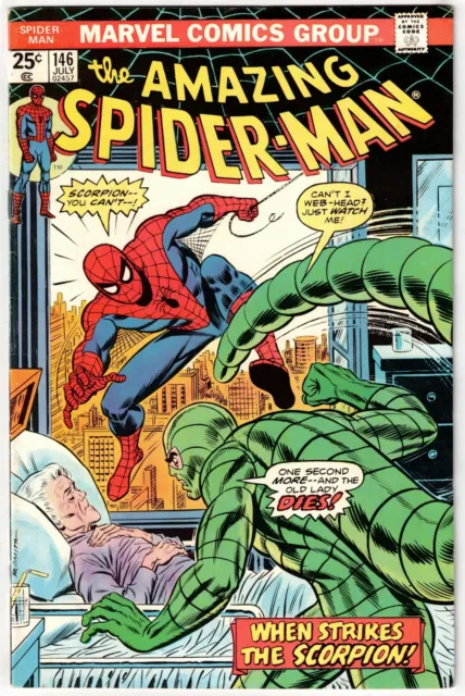 Amazing Spider-Man #146 (1975)-When Strikes The Scorpion-Marvel Value Stamp-Fine