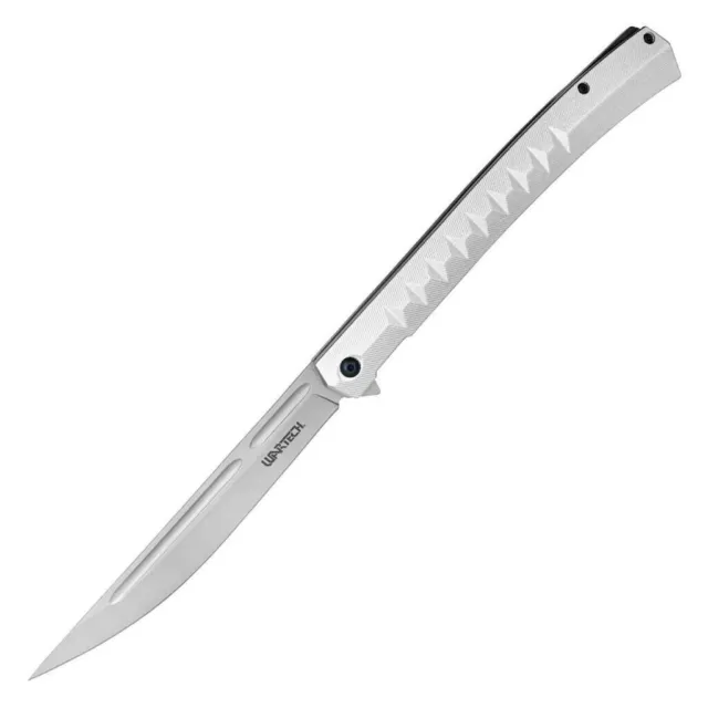 Silver SLIM Spring Assisted Open Folding Pocket SURVIVAL EDC Knife 13"