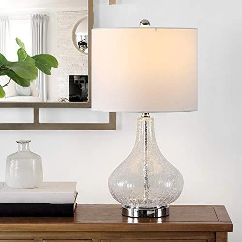 Safavieh Lighting Collection Brooks Clear Glass 24-inch Bedroom Living Room H...