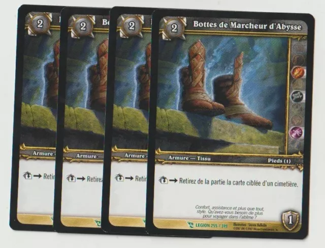 Bottes de Marcheur d'Abysse x4 #255 / Legion FR Warcraft TCG