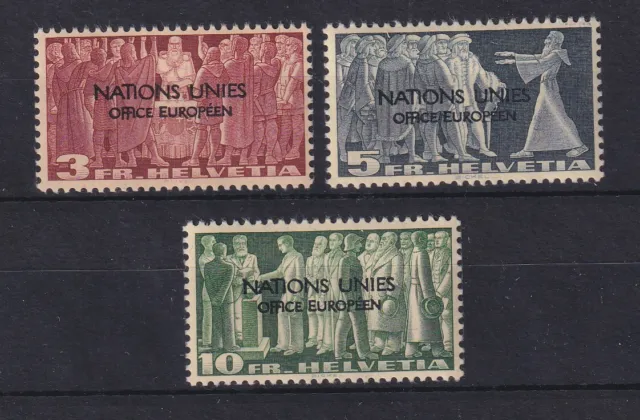 Schweiz 1950 Europ. Amt der UNO (ONU) Mi.-Nr. 18-20 (Höchstwerte) postfrisch**